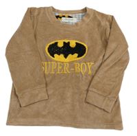 Hnědé plyšové pyžamové triko - Batman
