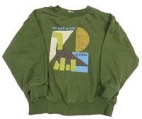 Tmavozelená mikina s potiskem H&M