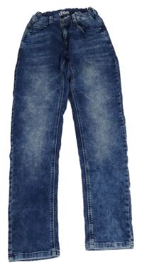 Tmavomodré melírované skinny rifle S. Oliver