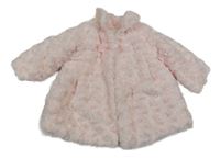 Světlerůžový kožešinový zateplený kabátek Mayoral