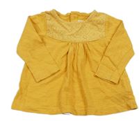 Hořčicová tunika s madeirou Jojo Maman Bébé