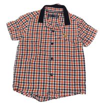 Červeno-bílo-tmavomodrá kostkovaná košile Next