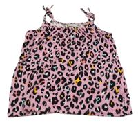 Růžovo-černý leopardí top Matalan