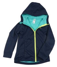 Tmavomodrá softshellová bunda s kapucí Quechua