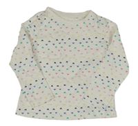 Bílé triko s barevnými srdíčky Impidimpi