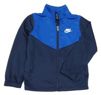 Tmavomodro-modrá sportovní funkční mikina s logem Nike