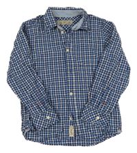 Modro-tmavomodrá kostičkovaná košile H&M