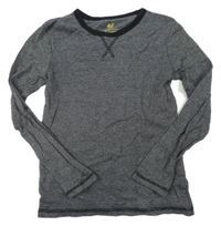 Tmavomodré melírované triko H&M