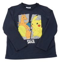 Tmavomodré triko s Pokémony C&A