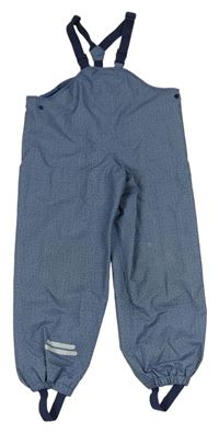 Tmavomodré melírované šusťákové podšité laclové kalhoty TCM