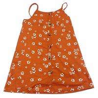 Oranžové květované šaty Primark