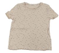 Světlerůžové květované žebrované tričko H&M