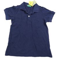 Nové - Tmavomodré polo tričko Benetton