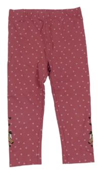 Růžové legíny se srdíčky a koníky Topomini