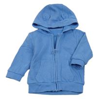 Modrá propínací mikina s kapucí s oušky George