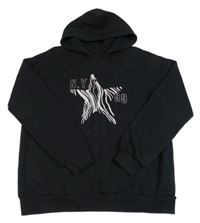 Černo-fialová mikina s hvězdou a kapucí Nutmeg