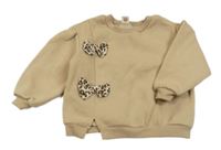 Béžová mikina s mašlemi 