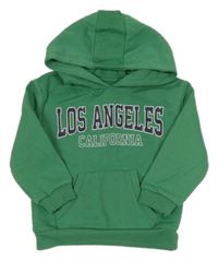 Zelená mikina s nápisem a kapucí Primark