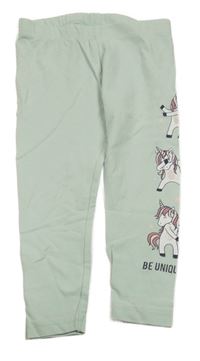 Mintové legíny s jednorožci 