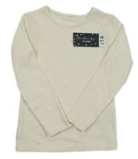 Nové - Smetanové žebrované triko George