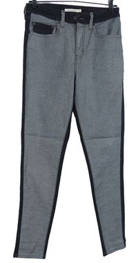 Dámské šedo-černé skinny rifle s vysokým pasem Levi´s 