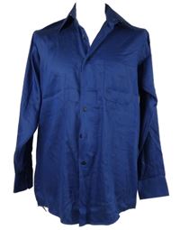 Pánská tmavomodrá saténová košile vel. 15,5