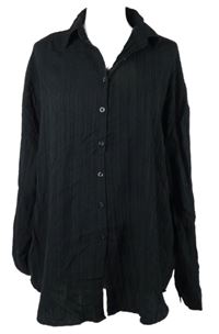 Dámská černá žebrovaná halenková tunika Janina 