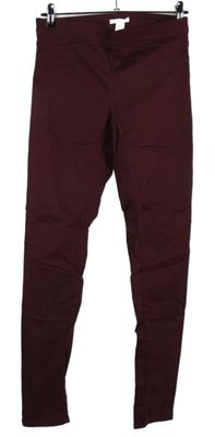 Dámské vínové džegíny H&M