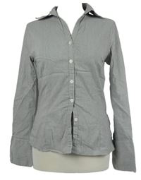 Dámská tmavošedo-bílá proužkovaná halenka H&M