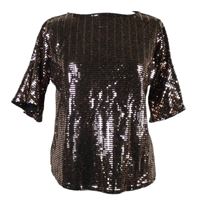 Dámská černo-růžová třpytivá halenka F&F