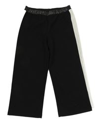 Černo-bílé culottes kalhoty a punto