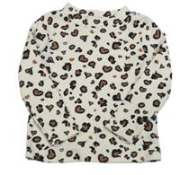 Bílé triko s leopardím vzorem Shein