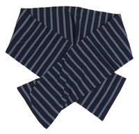 Tmavomodrá pruhovaná bavlněná šála