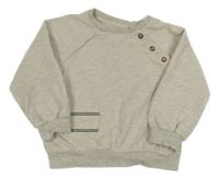 Světlešedá melírovaná mikina s kapsou a knoflíčky V by Very