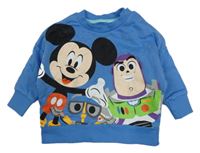 Modrá mikina s Mickeym a Buzzem Disney