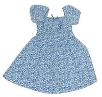 Světlemodro-bílé květované šaty Primark