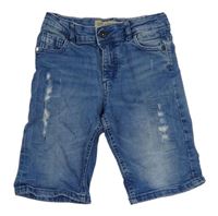 Modré riflové skinny kraťasy s prošoupáním Denim Co.