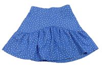 Modrá vzorovaná sukně se srdíčky Primark 