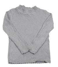 Lila žebrovaný svetr Tu