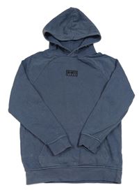 Modrošedá mikina s nápisem a kapucí George