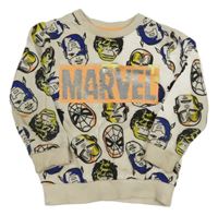 Béžová mikina s překlápěcími flitry - Avengers Marvel