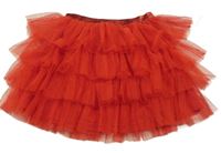 Červená tylová vrstvená sukně KappAhl