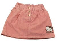 Růžová manšestrová sukně s Hello Kitty C&A