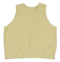 Vanilkový froté crop top H&M