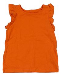 Oranžové tričko s volánky Next