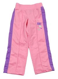Neonově růžovo-fialové sportovní kalhoty s logem Nike