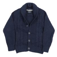 Tmavomodrý propínací svetr Next 