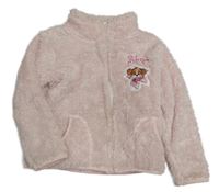 Světlerůžová chlupatá propínací mikina se Skye 