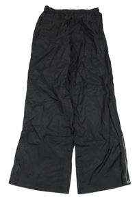 Černé funkční šusťákové nepromokavé kalhoty Crane