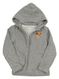 Šedá melírovaná propínací mikina s kapucí S. Oliver